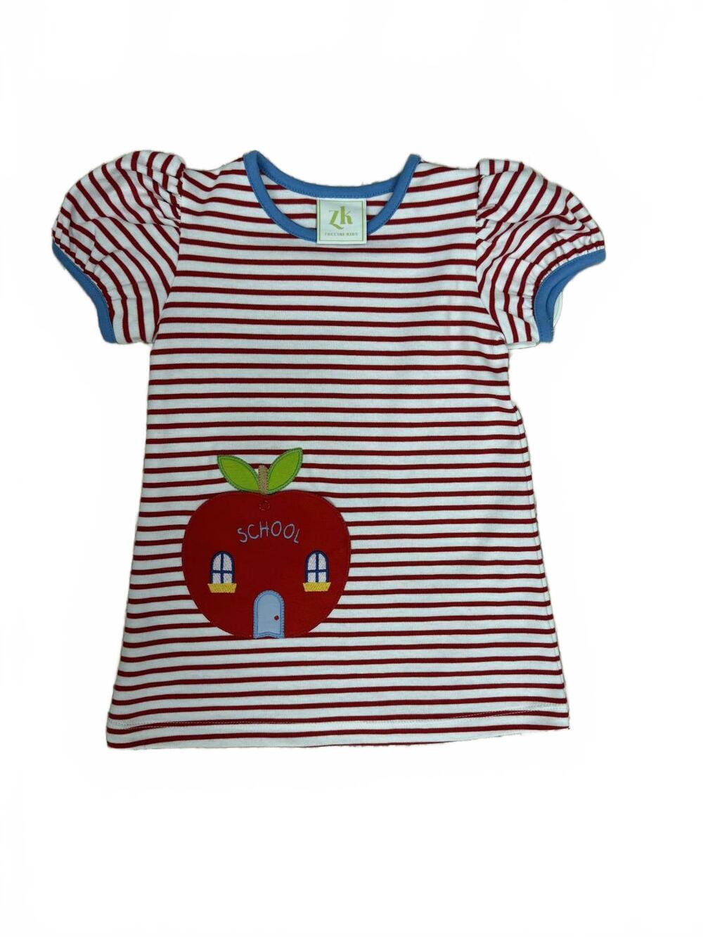 NEW ZUCCINI KIDS girl's apple pam dress in red